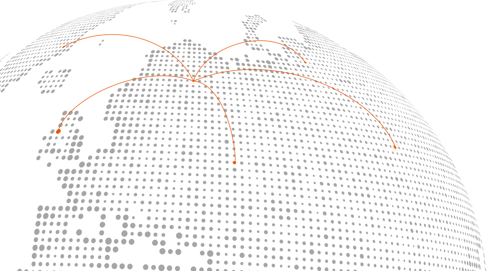 Dotted world map showing CargoHype trade lanes